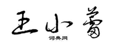 曾慶福王小蕾草書個性簽名怎么寫