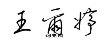 梁錦英王爾婷草書個性簽名怎么寫