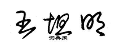 朱錫榮王坦明草書個性簽名怎么寫