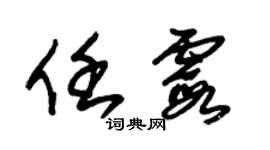 朱錫榮任霞草書個性簽名怎么寫