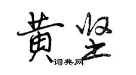 曾慶福黃堅行書個性簽名怎么寫