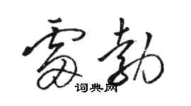 駱恆光雷勃草書個性簽名怎么寫