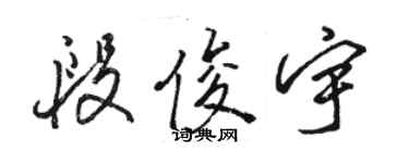 駱恆光段俊宇行書個性簽名怎么寫