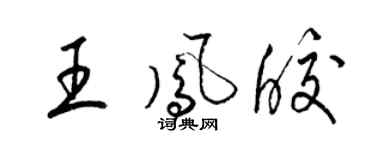 梁錦英王鳳皎草書個性簽名怎么寫