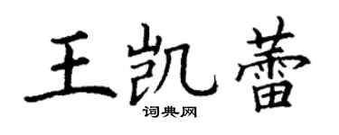 丁謙王凱蕾楷書個性簽名怎么寫