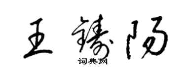 梁錦英王鑄陽草書個性簽名怎么寫