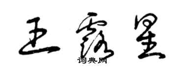 曾慶福王露星草書個性簽名怎么寫