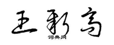 曾慶福王新高草書個性簽名怎么寫