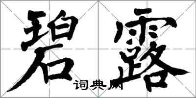 翁闓運碧露楷書怎么寫