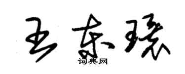 朱錫榮王東環草書個性簽名怎么寫