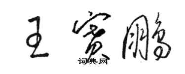 駱恆光王賽鵬草書個性簽名怎么寫