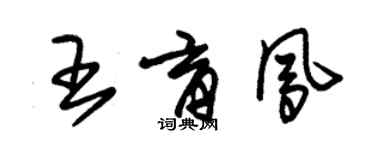 朱錫榮王育鳳草書個性簽名怎么寫