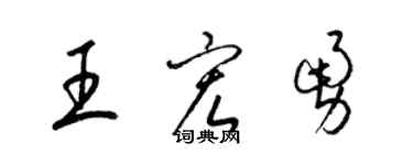 梁錦英王宏勇草書個性簽名怎么寫