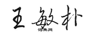 駱恆光王敏朴行書個性簽名怎么寫