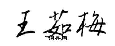 王正良王茹梅行書個性簽名怎么寫