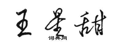 駱恆光王星甜行書個性簽名怎么寫