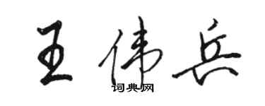 駱恆光王偉兵行書個性簽名怎么寫