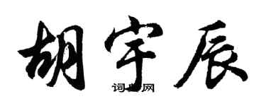 胡問遂胡宇辰行書個性簽名怎么寫