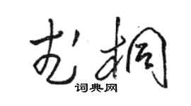 駱恆光武桐草書個性簽名怎么寫