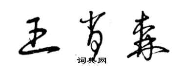 曾慶福王肖森草書個性簽名怎么寫