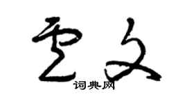 曾慶福盧文草書個性簽名怎么寫