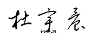 梁錦英杜宇晨草書個性簽名怎么寫