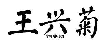 翁闓運王興菊楷書個性簽名怎么寫