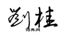 曾慶福劉桂草書個性簽名怎么寫