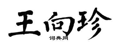 翁闓運王向珍楷書個性簽名怎么寫