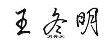 駱恆光王冬明行書個性簽名怎么寫