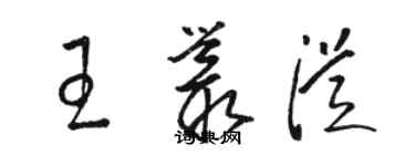 駱恆光王叢從草書個性簽名怎么寫