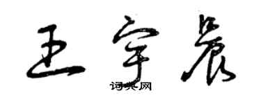 曾慶福王宇晨草書個性簽名怎么寫