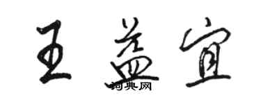 駱恆光王益宜行書個性簽名怎么寫