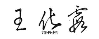 駱恆光王化霞草書個性簽名怎么寫