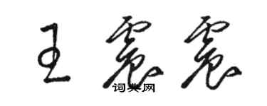 駱恆光王震震草書個性簽名怎么寫