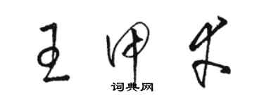 駱恆光王甲幸草書個性簽名怎么寫