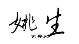 王正良姚生行書個性簽名怎么寫