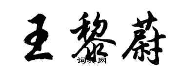 胡問遂王黎蔚行書個性簽名怎么寫