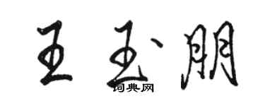 駱恆光王玉朋行書個性簽名怎么寫