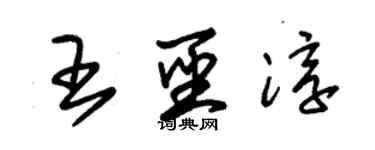 朱錫榮王聖淳草書個性簽名怎么寫