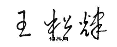 駱恆光王松輝草書個性簽名怎么寫