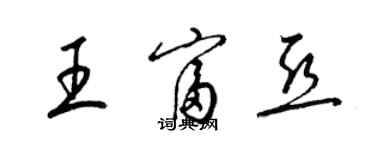 梁錦英王富亞草書個性簽名怎么寫