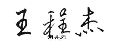 駱恆光王程傑行書個性簽名怎么寫