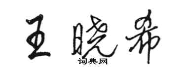 駱恆光王曉希行書個性簽名怎么寫