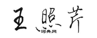 駱恆光王照芹行書個性簽名怎么寫