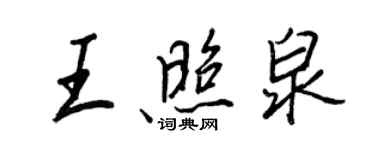 王正良王照泉行書個性簽名怎么寫