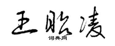 曾慶福王昭凌草書個性簽名怎么寫