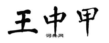 翁闓運王中甲楷書個性簽名怎么寫