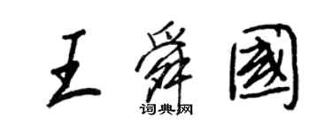 王正良王舜國行書個性簽名怎么寫