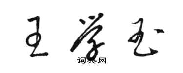 駱恆光王學玉草書個性簽名怎么寫